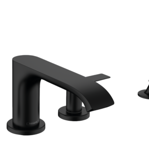 Hansgrohe Vivenis 4-Hole Roman Tub Set Trim with 1.75 GPM Handshower in Matte Black