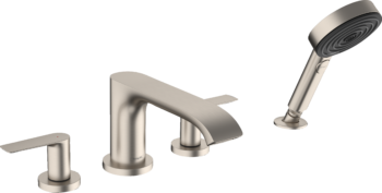 Hansgrohe Vivenis 4-Hole Roman Tub Set Trim with 1.75 GPM Handshower in Brushed Nickel