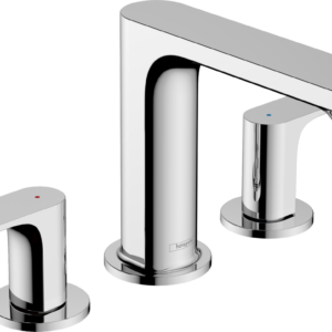 Hansgrohe Rebris E Widespread Faucet 110 with Pop-Up Drain, 1.2 GPM in Chrome