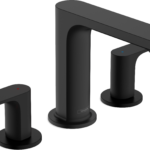 Hansgrohe Rebris S Widespread Faucet 110 with Pop-Up Drain, 1.2 GPM in Matte Black