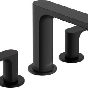 Hansgrohe Rebris S Widespread Faucet 110 with Pop-Up Drain, 1.2 GPM in Matte Black