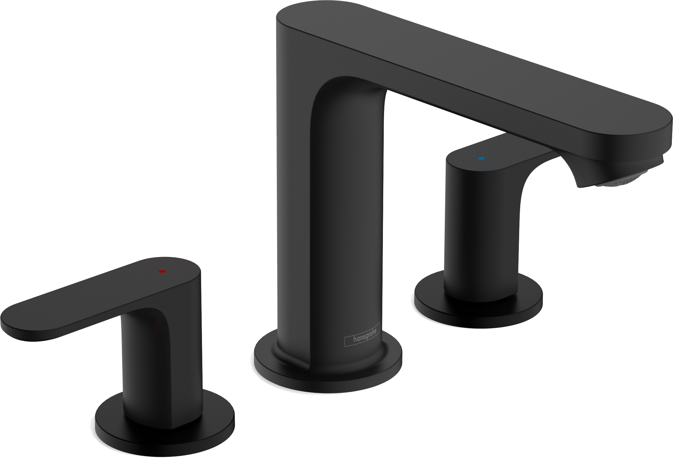 Hansgrohe Rebris S Widespread Faucet 110 with Pop-Up Drain, 1.2 GPM in Matte Black