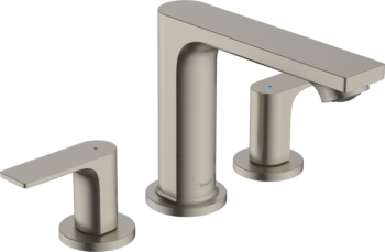 Hansgrohe Rebris E Widespread Faucet 110 with Pop-Up Drain, 1.2 GPM in Brushed Nickel