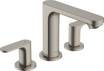 Hansgrohe Rebris S Widespread Faucet 110 with Pop-Up Drain, 1.2 GPM in Brushed Nickel