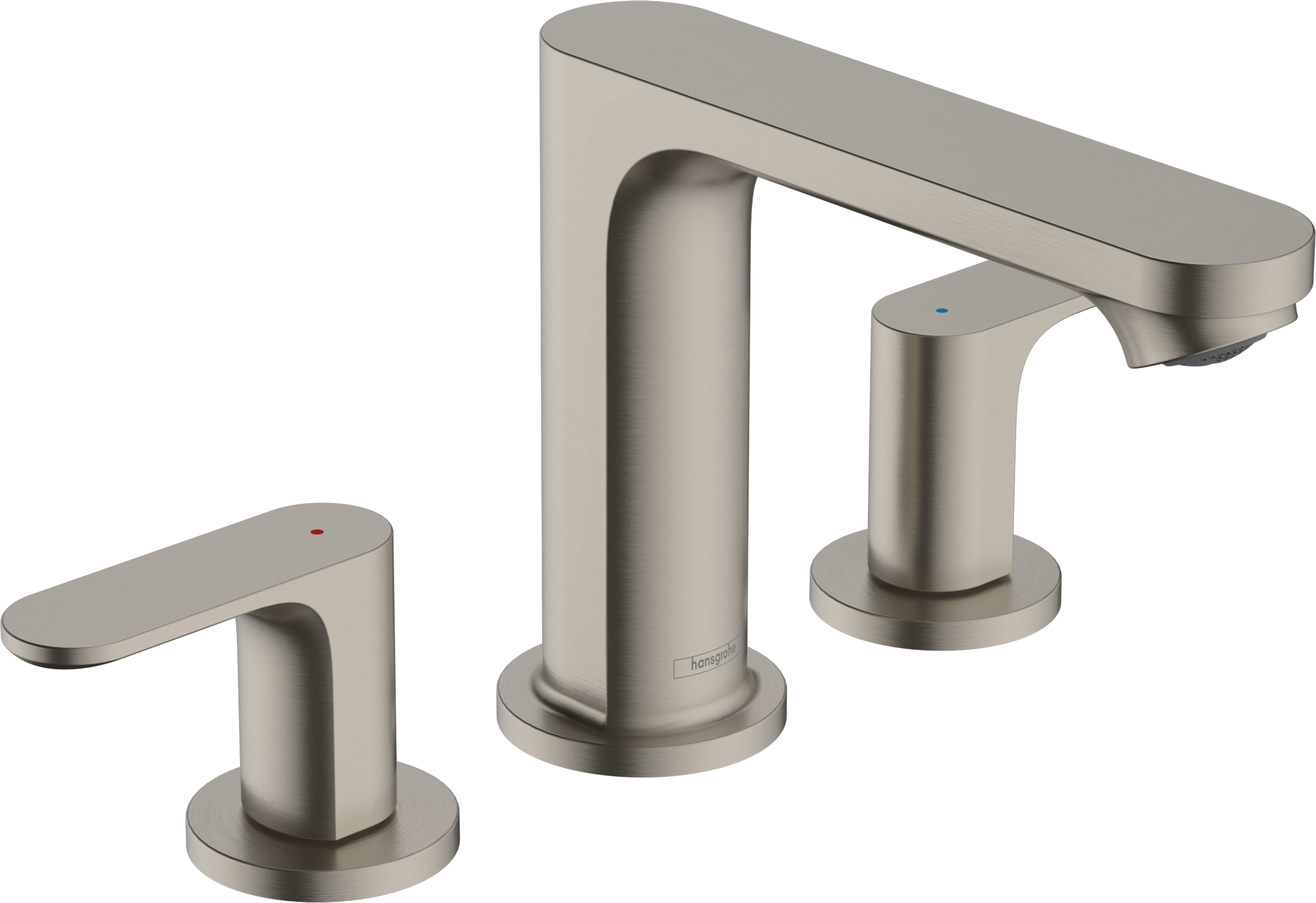 Hansgrohe Rebris S Widespread Faucet 110 with Pop-Up Drain, 1.2 GPM in Brushed Nickel