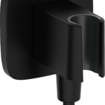 Hansgrohe FixFit Q Wall Outlet with Handshower Holder in Matte Black