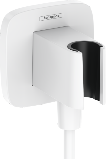 Hansgrohe FixFit Q Wall Outlet with Handshower Holder in Matte White