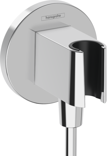 Hansgrohe FixFit S Wall Outlet with Handshower Holder in Chrome