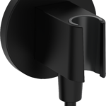 Hansgrohe FixFit S Wall Outlet with Handshower Holder in Matte Black