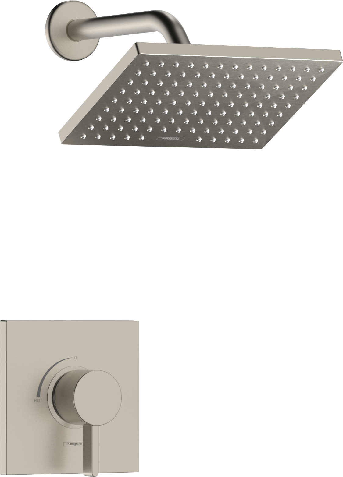 Hansgrohe Vernis Shape Pressure Balance Shower Set, 1.75 GPM in Brushed Nickel