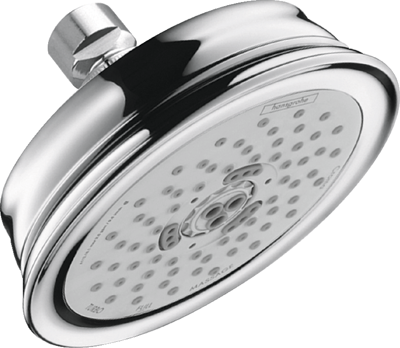 Hansgrohe Croma 100 Classic Showerhead 3-Jet, 2.5 GPM in Chrome