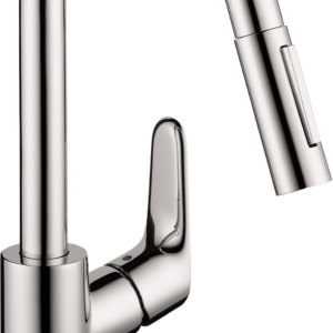 Hansgrohe Focus Prep Kitchen Faucet, 2-Spray Pull-Down, 1.75 GPM in Chrome