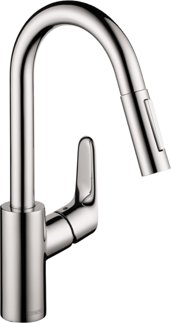 Hansgrohe Focus Prep Kitchen Faucet, 2-Spray Pull-Down, 1.75 GPM in Chrome