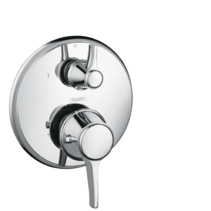 Hansgrohe Ecostat Classic Thermostatic Trim with Volume Control, Round in Chrome