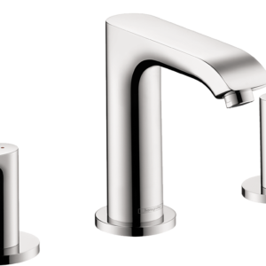 Hansgrohe Metris Widespread Faucet 100 with Pop-Up Drain, 0.5 GPM in Chrome