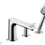 Hansgrohe Metris 4-Hole Roman Tub Set Trim with 1.75 GPM Handshower in Chrome