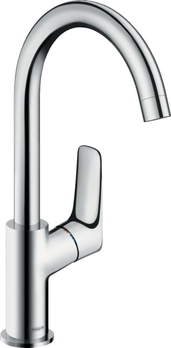 Hansgrohe Logis Single-Hole Faucet 210 with Swivel Spout and Pop-Up Drain, 1.2 GPM in Chrome