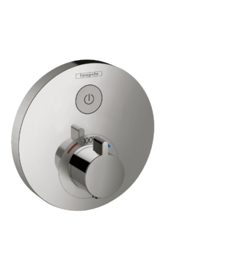 Hansgrohe ShowerSelect S Thermostatic Trim for 1 Function, Round in Chrome