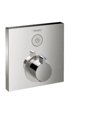 Hansgrohe ShowerSelect Thermostatic Trim for 1 Function, Square in Chrome