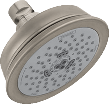 Hansgrohe Croma 100 Classic Showerhead 3-Jet, 2.5 GPM in Brushed Nickel
