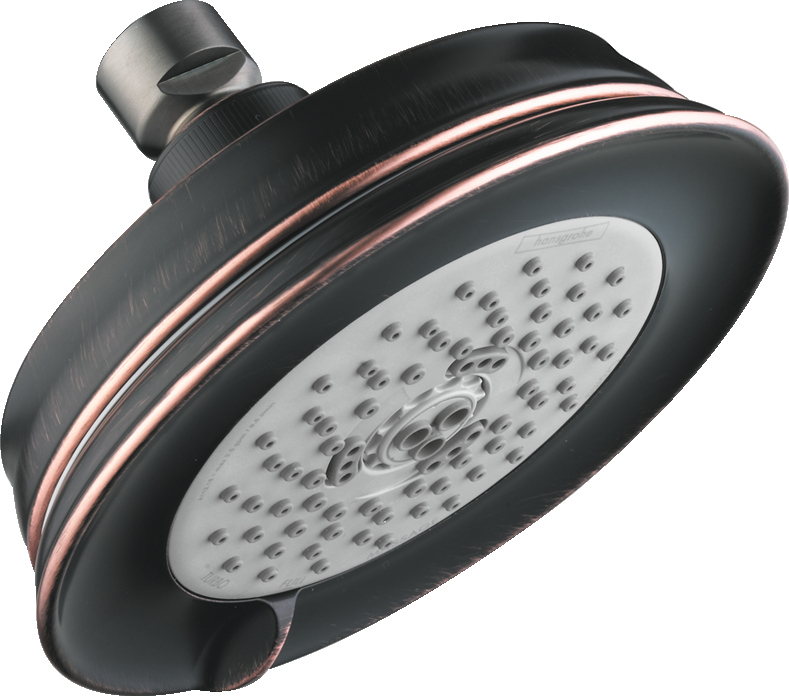 Hansgrohe Croma 100 Classic Showerhead 3-Jet, 2.5 GPM in Rubbed Bronze