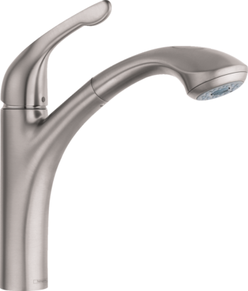 Hansgrohe Allegro E Kitchen Faucet, 2-Spray Pull-Out, 1.75 GPM in Steel Optic
