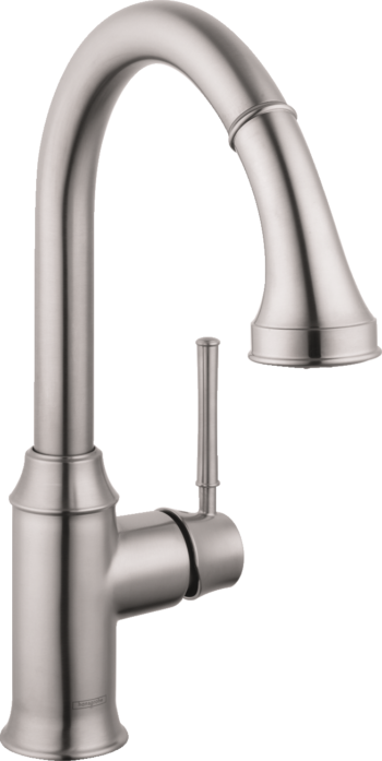 Hansgrohe Talis C HighArc Kitchen Faucet, 2-Spray Pull-Down, 1.75 GPM in Steel Optic