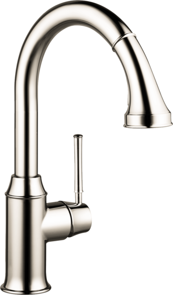 Hansgrohe Talis C HighArc Kitchen Faucet, 2-Spray Pull-Down, 1.75 GPM in Polished Nickel