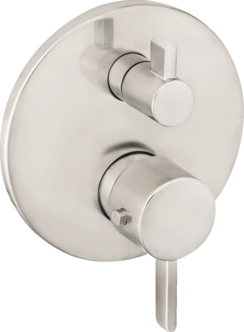 Hansgrohe Ecostat Thermostatic Trim S with Volume Control in Brushed Nickel