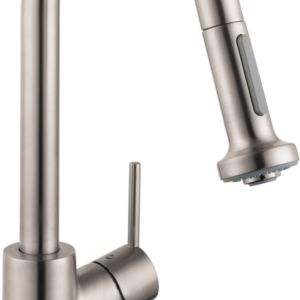 Hansgrohe Talis S² HighArc Kitchen Faucet, 2-Spray Pull-Down, 1.5 GPM in Steel Optic