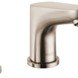 Hansgrohe Focus Widespread Faucet 100 with Pop-Up Drain, 1.2 GPM in Brushed Nickel