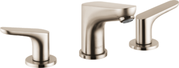 Hansgrohe Focus Widespread Faucet 100 with Pop-Up Drain, 1.2 GPM in Brushed Nickel