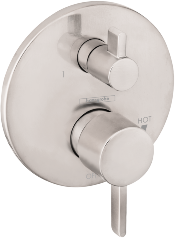Hansgrohe Ecostat Pressure Balance Trim S with Diverter in Brushed Nickel