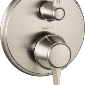Hansgrohe Ecostat Classic Pressure Balance Trim with Diverter, Round in Brushed Nickel