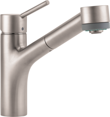 Hansgrohe Talis S Kitchen Faucet, 2-Spray Pull-Out, 1.75 GPM in Steel Optic