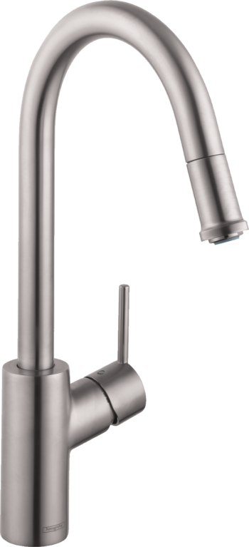 Hansgrohe Talis S² HighArc Kitchen Faucet, 1-Spray Pull-Down, 1.75 GPM in Steel Optic