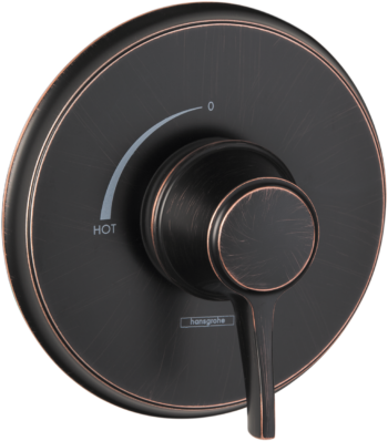 Hansgrohe Ecostat Classic Pressure Balance Trim, Round in Rubbed Bronze