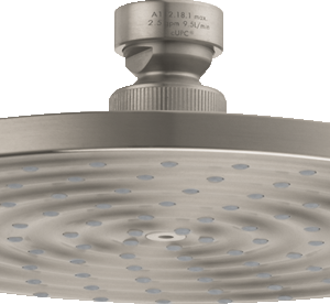 Hansgrohe Raindance S Showerhead 180 1-Jet Rain, 1.75 GPM in Brushed Nickel