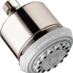 Hansgrohe Clubmaster Showerhead 3-Jet, 2.5 GPM in Polished Nickel