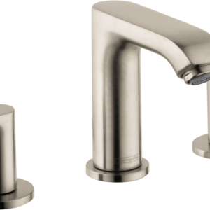 Hansgrohe Metris Widespread Faucet 100 with Pop-Up Drain, 0.5 GPM in Brushed Nickel