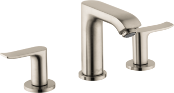 Hansgrohe Metris Widespread Faucet 100 with Pop-Up Drain, 1.2 GPM in Brushed Nickel
