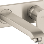 Hansgrohe Metris Wall-Mounted Single-Handle Faucet Trim, 1.2 GPM in Brushed Nickel