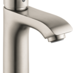 Hansgrohe Metris Single-Hole Faucet 100 with Pop-Up Drain, 1.2 GPM in Brushed Nickel