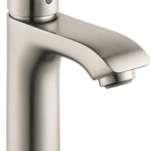 Hansgrohe Metris Single-Hole Faucet 100 with Pop-Up Drain, 1.2 GPM in Brushed Nickel
