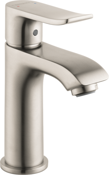 Hansgrohe Metris Single-Hole Faucet 100 with Pop-Up Drain, 1.2 GPM in Brushed Nickel