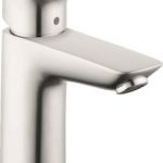Hansgrohe Logis Single-Hole Faucet 100 with Pop-Up Drain, 1.2 GPM in Brushed Nickel