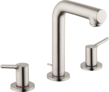 Hansgrohe Talis S Widespread Faucet 150 with Pop-Up Drain, 1.2 GPM in Brushed Nickel