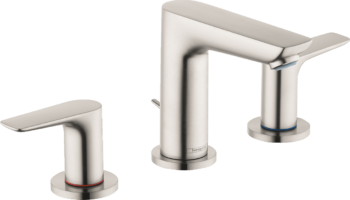 Hansgrohe Talis E Widespread Faucet 150 with Pop-Up Drain, 1.2 GPM in Brushed Nickel