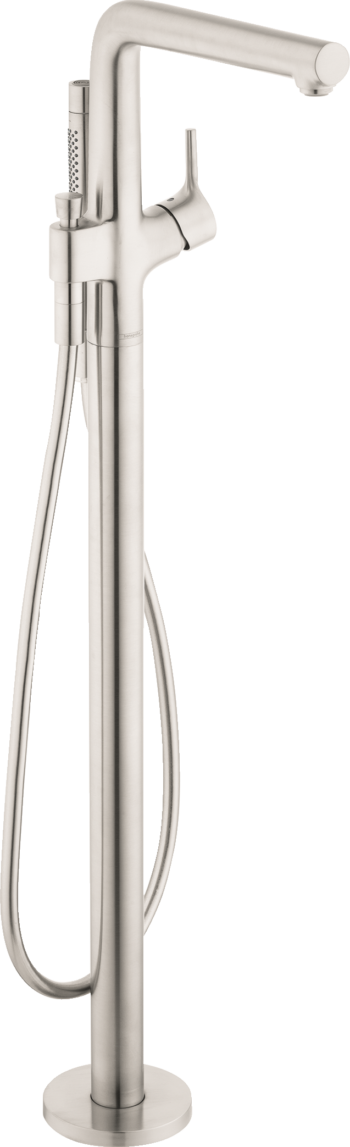 Hansgrohe Talis S Freestanding Tub Filler Trim with 1.75 GPM Handshower in Brushed Nickel