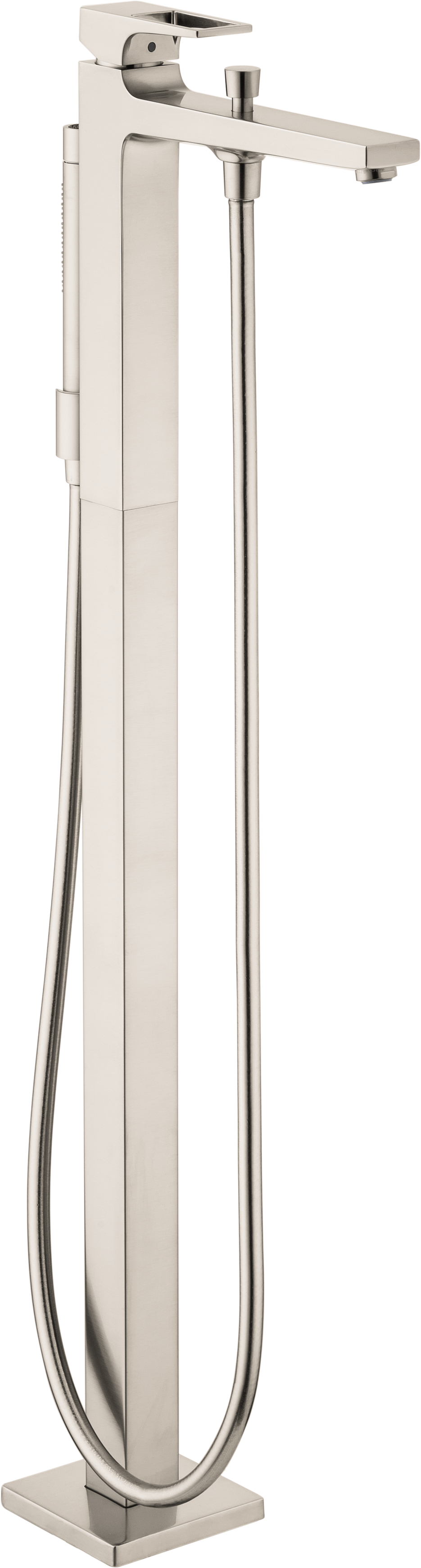 Hansgrohe Metropol Freestanding Tub Filler Trim with Loop Handle and 1.75 GPM Handshower in Brushed Nickel